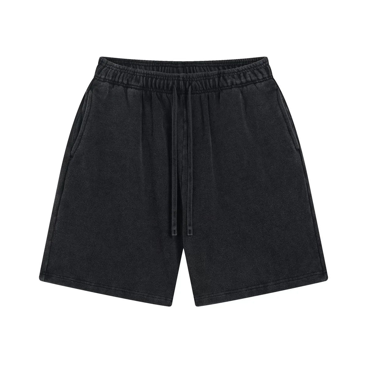 Kanye Heavyweight Vintage Washed Streetwear Shorts – Washed Black