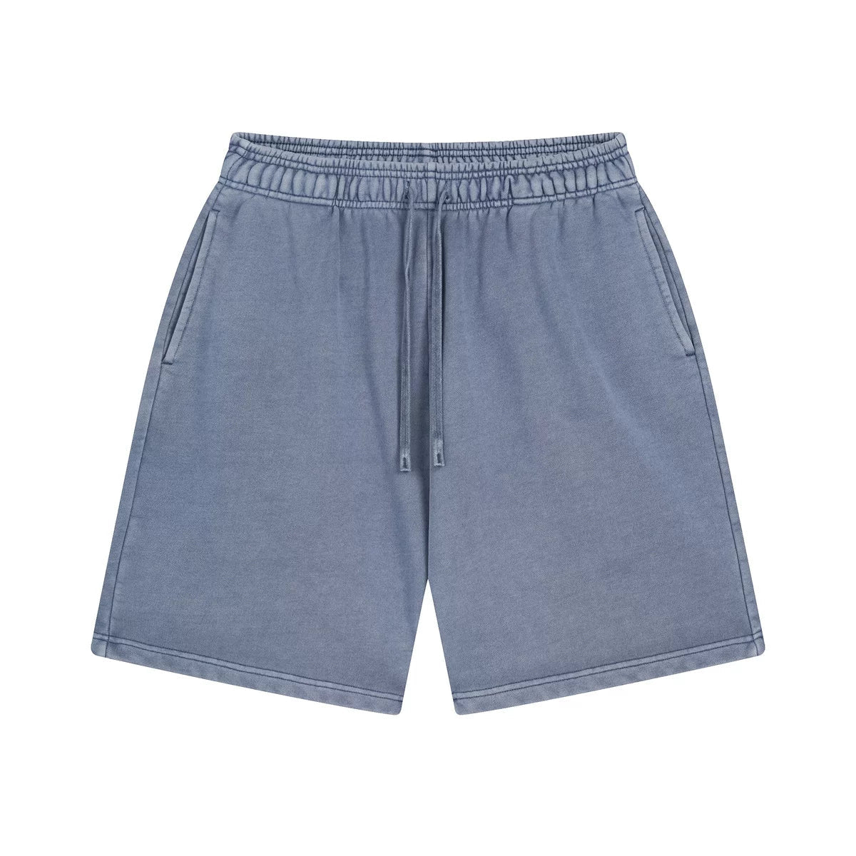 Kanye Heavyweight Vintage Washed Streetwear Shorts – Vintage Slate Blue